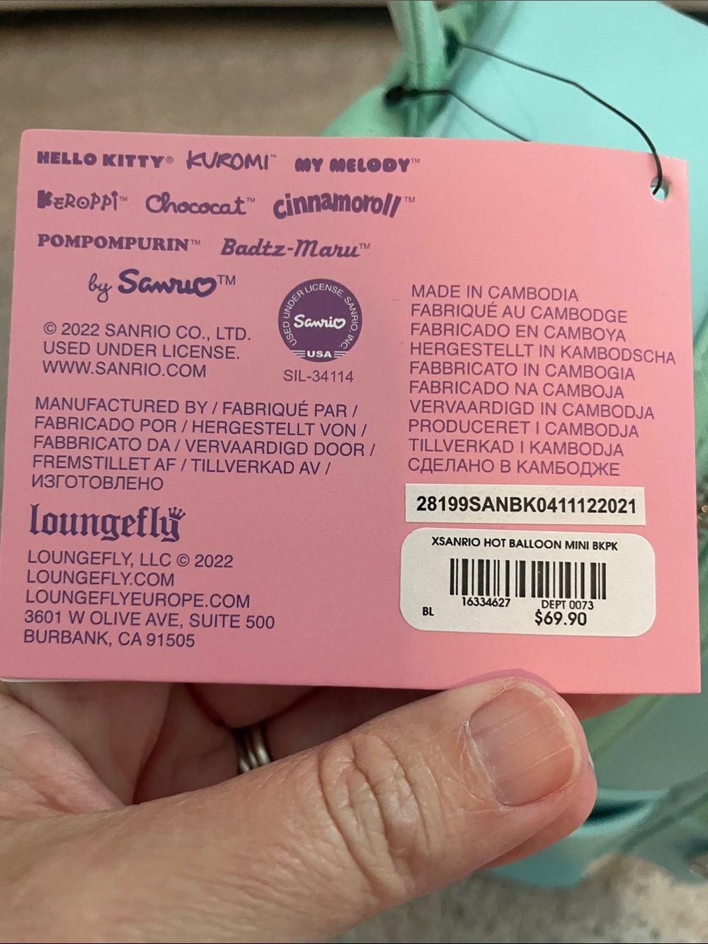 NWT Loungefly Sanrio Hello Kitty & Friends hot air balloon 🎈 mini backpack - Picture 11 of 12